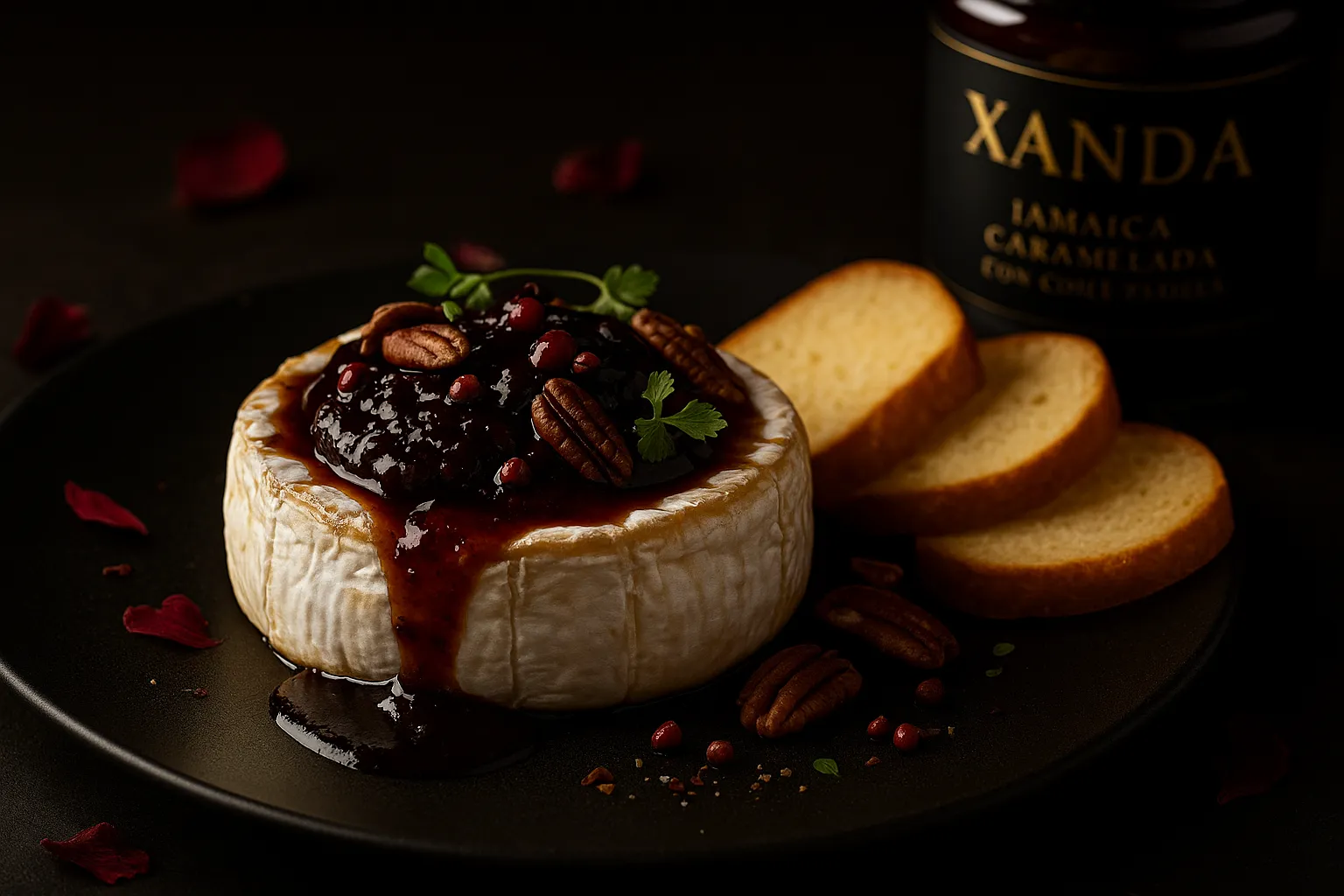 Brie al horno con Jamaica + Pasilla Xanda